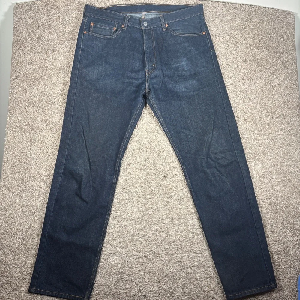 Levi Strauss 505 Dark‎ Wash Straight Fit Mens Jeans W38 L34